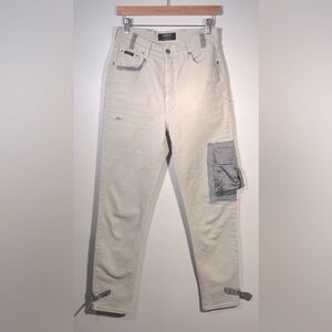 Reworked Cargo Khaki Denim Viventy Pants High Waist Women’s Size 6/8